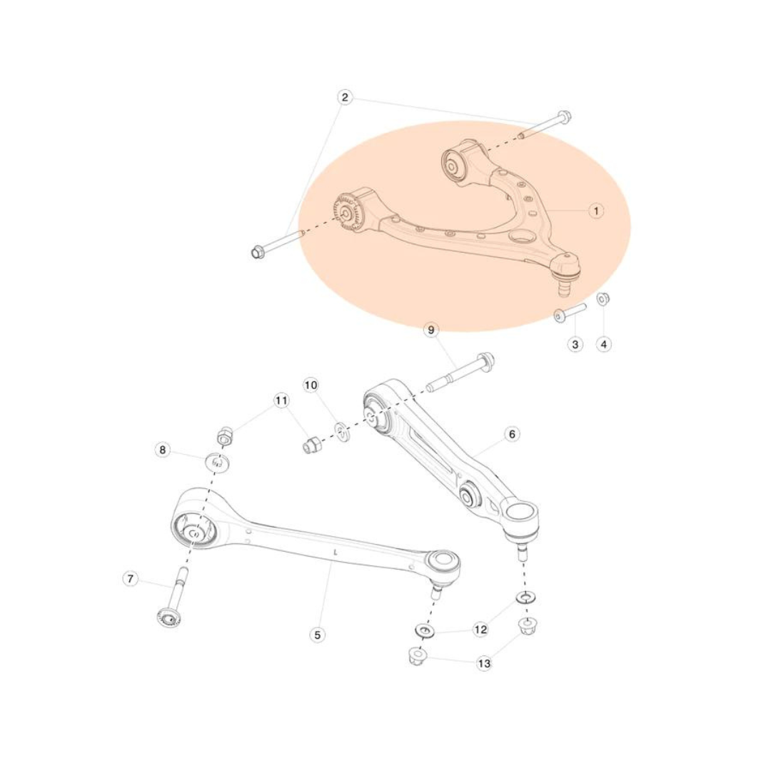 Front Upper Control Arm Assembly For Model X