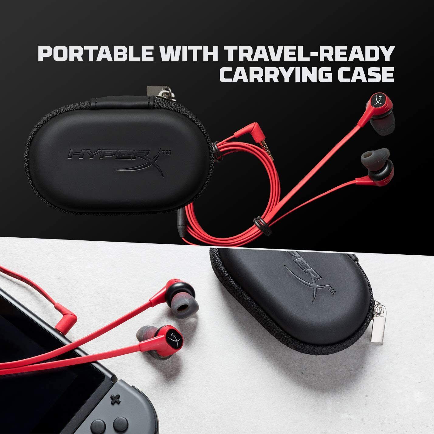 HyperX Cloud Earbuds Gaming Headphones with Mic for Nintendo Switch and Mobile